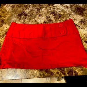 Red mini skirt